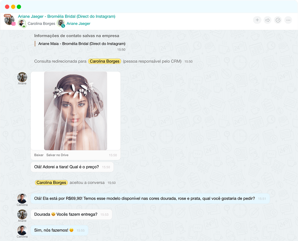 Integração com Facebook, Instagram, WhatsApp