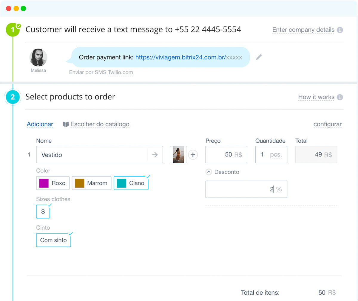 Faturamento e pagamentos on-line