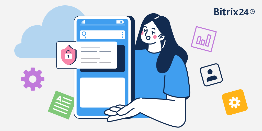 Proteção de dados no aplicativo móvel do Bitrix24