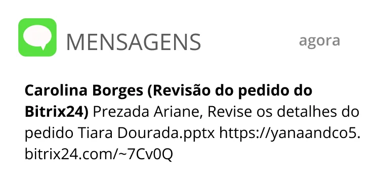 Envio de SMS a partir do CRM