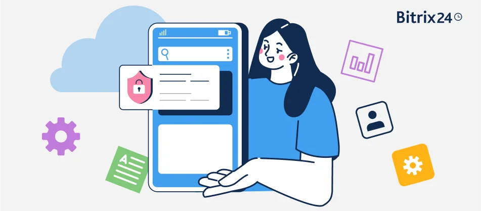 Proteção de dados no aplicativo móvel do Bitrix24