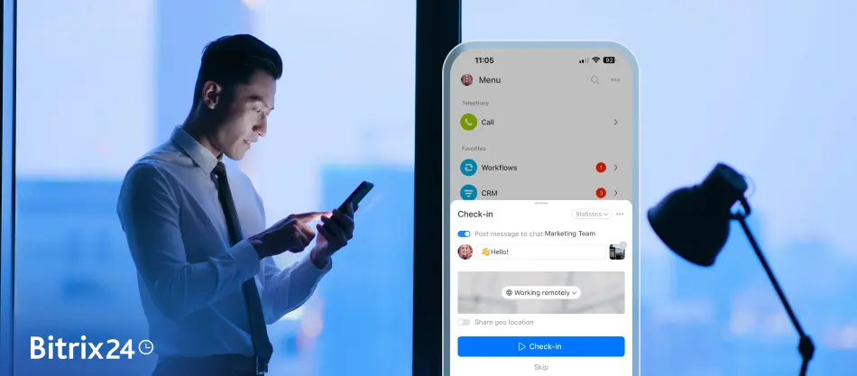 Nova funcionalidade: Check-in Bitrix24