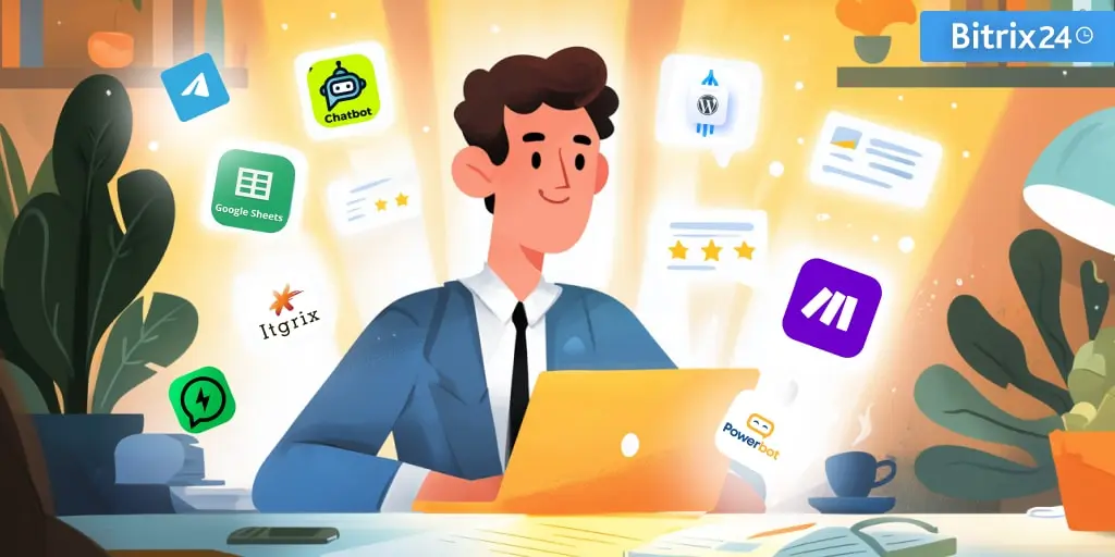 Top apps do Bitrix24 Market com IA e automação