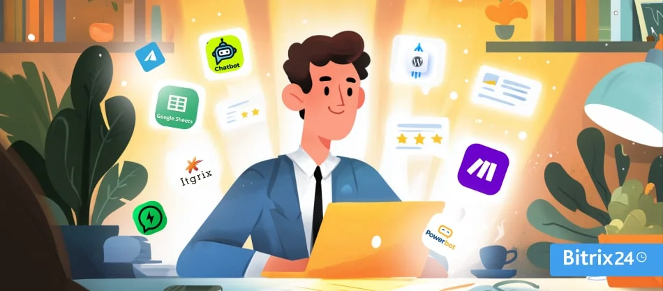 Top apps do Bitrix24 Market com IA e automação