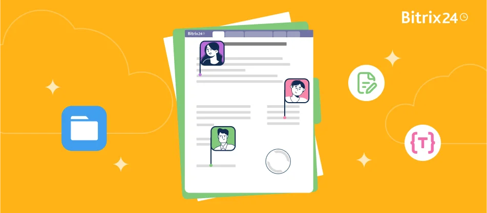 Colabore em documentos online em tempo real com o Bitrix24.Docs